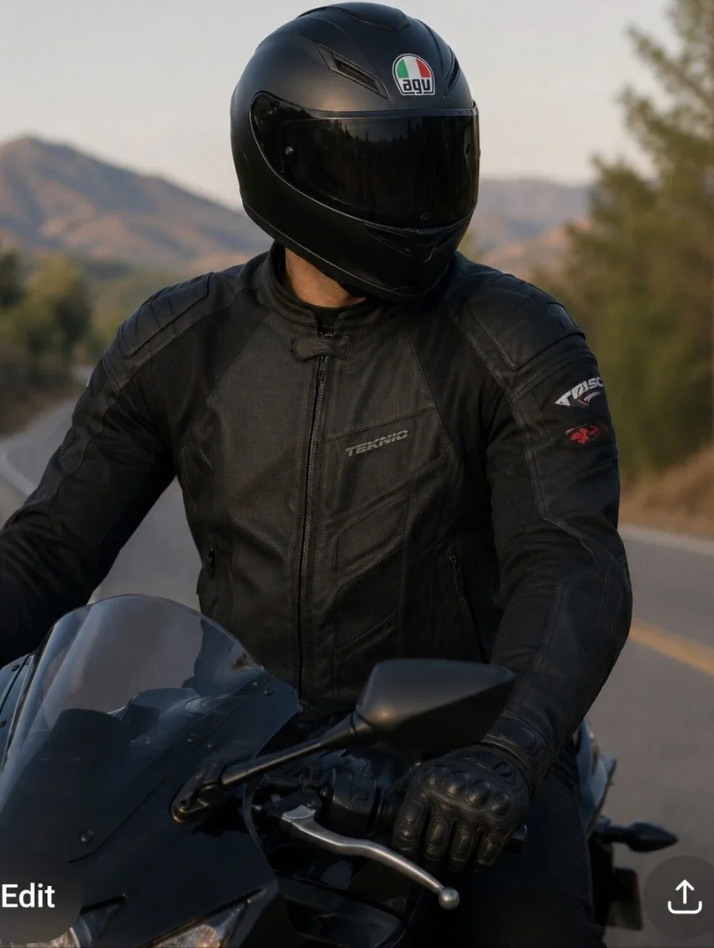 Teknic Tasc Black.Motorcycle Jacket XL Size 52 Leather